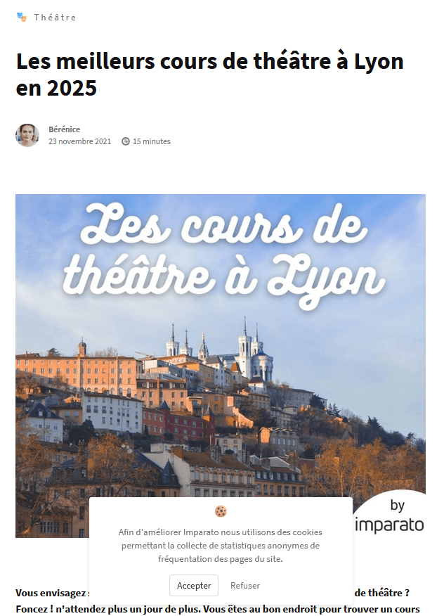 Les meilleurs cours de théâtre à lyon - Cours Maxal Dia