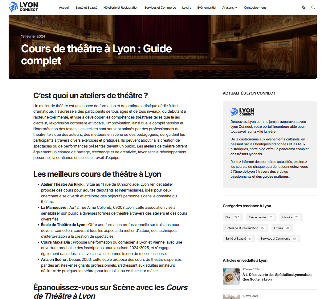 Meilleurs cours de théâtre à lyon - Cours Maxal Dia